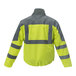 A yellow and grey Cordova windbreaker with reflective stripes.