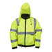 A Cordova hi-vis yellow bomber jacket with grey reflective stripes.