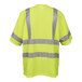 A Cordova lime mesh safety shirt with reflective tape.
