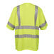 A Cordova lime mesh safety shirt with reflective tape.