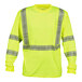 A Cordova hi-vis lime long sleeve shirt with reflective stripes.
