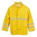 A Cordova yellow rainsuit jacket with reflective stripes.