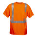 An orange Cordova safety shirt with reflective stripes.