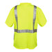 A Cordova hi-vis lime safety shirt with black front panel and reflective tape.