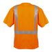 A back view of a Cordova orange safety shirt with black front panel and reflective stripes.
