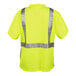 A Cordova lime mesh safety shirt with black front panel and reflective stripes.