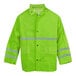 A Cordova lime green rainsuit jacket with reflective stripes.