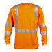 A Cordova orange mesh long sleeve safety shirt with reflective stripes.