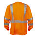 A Cordova orange mesh long sleeve safety shirt with reflective stripes.