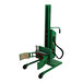 A green Valley Craft steel straddle drum lift with wheels and a grip connection.