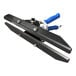 A blue and white Sealer Sales portable direct heat sealer.