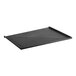 A black rectangular Cooking Performance Group cavity baseboard with a black handle.