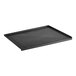 A black rectangular tray with a lid on it.