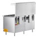 A large stainless steel Wolf commercial gas range with 2 ovens and 10 burners.