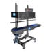 A Sealer Sales vertical band sealer with a vent and wheels.