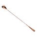 A copper-plated Barfly Japanese-style bar spoon with a long handle.