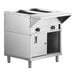 A stainless steel ServIt commercial food warmer with a fully enclosed base.