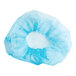 A blue Choice polypropylene bouffant cap in a clear plastic bag with a white circle.