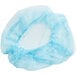 A blue polypropylene bouffant cap on a white background.