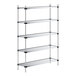 A Regency galvanized steel shelving unit with four shelves.