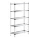 A Regency galvanized steel shelving unit with four shelves.