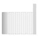 A white wire shelf kit with solid stainless steel bottom.