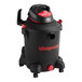 A black and red Shop-Vac wet/dry utility vacuum.