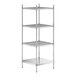 A stainless steel shelf kit with 4 shelves.