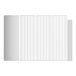 A white rectangular grid with stainless steel metal rods.