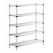 A Regency galvanized steel shelving unit with four shelves.