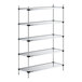 A Regency galvanized steel shelving unit with four shelves.