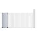 A white rectangular grid with metal rods at the corners.