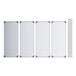 Regency galvanized steel wire shelving with four rectangular white shelves.