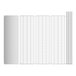 A white rectangular metal grid with metal rods.