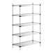 A Regency galvanized steel shelving unit with four shelves.