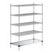 A Regency chrome wire shelving unit with 4 shelves.