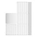 A white square stainless steel shelf kit with 5 wire shelves and solid bottom.