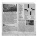 A Choice newsprint deli wrap and cone basket liner with a crossword puzzle and a picture of a wall.