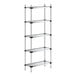 A Regency galvanized steel shelving unit with four shelves.