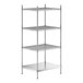 A stainless steel wire shelf kit with four shelves.