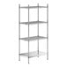A stainless steel wire shelf kit with four shelves.