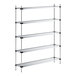 A Regency galvanized metal shelving unit with five shelves.