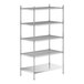 A stainless steel wire shelf kit with five shelves.