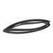 A close-up of a black rubber top door gasket for a NU-VU holding cabinet on a white background.