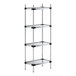 A Regency galvanized steel wire shelf kit with four shelves and posts.