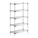 A Regency galvanized metal shelving unit with four shelves.