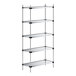 A Regency galvanized steel shelving unit with four shelves.