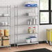 A stainless steel wire shelf kit with solid stainless steel shelves.
