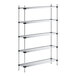 A Regency galvanized steel shelving unit with four shelves.