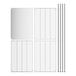 A white metal grid with stainless steel rods on a white background.